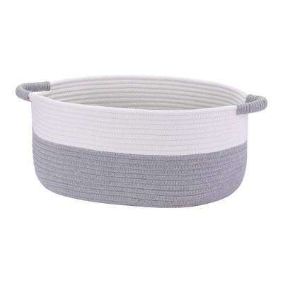 Unique Bargains Woven Handles Shelf Closet Storage Basket