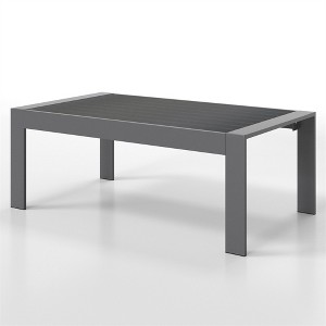 XINGHANZHENXUAN All-Weather Aluminum Outdoor Coffee Table, Modern Rectangle Patio Table for Patio, Balcony & Garden - 1 of 4
