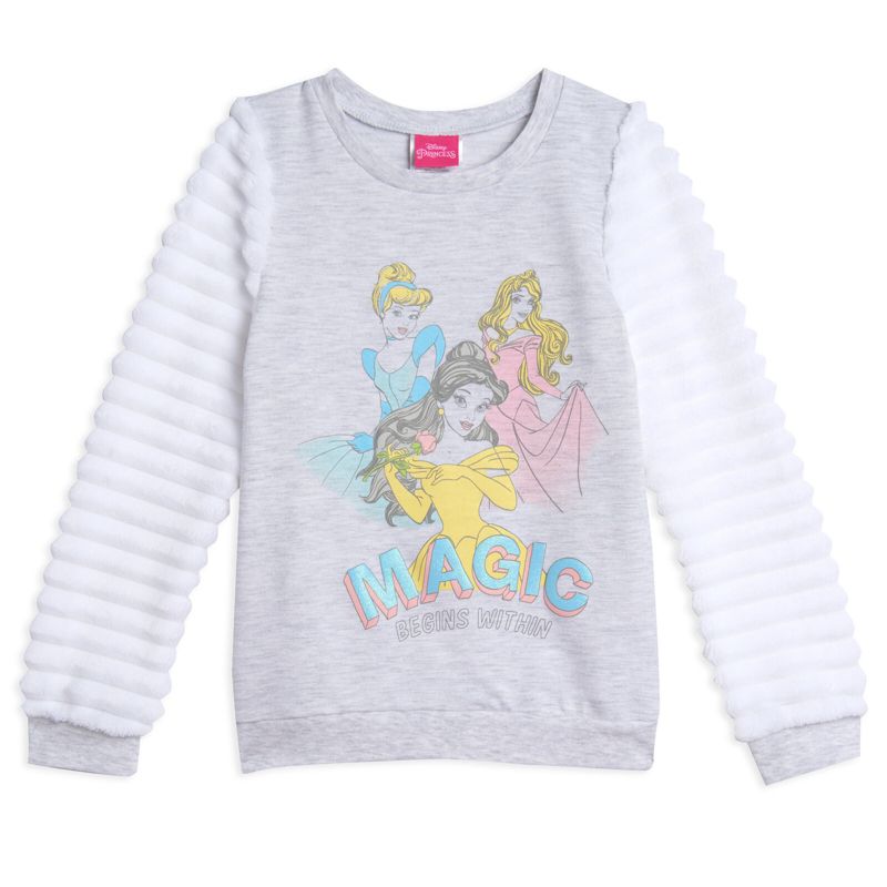Disney Princess Cinderella Aurora Belle Girls Graphic T-Shirt and Leggings Outfit Set , 2 of 9