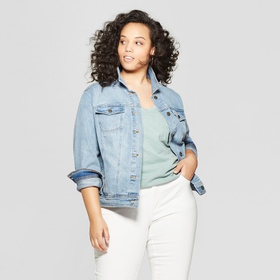 target plus size denim jacket