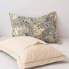 100 Cotton 3pcs Duvet Cover Sets, Beige with Green, Reversible Botanical Comforter Cover with Button Closure King, Paisley - 3 of 4
