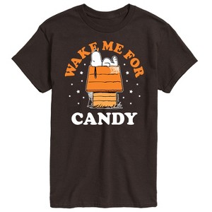 Men's - Peanuts - Wake Me For Candy Short Sleeve Graphic T-Shirt - 1 of 4
