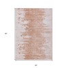Terra Cotta Salmon And Copper Abstract Washable Indoor Outdoor Area Rug - 3 of 4