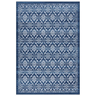 WhizMax Modern Rugs Floral Print Mat Non-Slip Boho Low Pile Non-Shedding Carpet