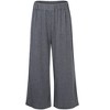 Women's Elastic Waist Solid Pocket Casual Knitted Wide Leg Pants - 4 of 4