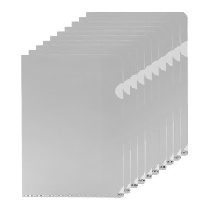 Unique Bargains L Type Plastic Portable Reusable Office Project Folder 10 Pcs - 1 of 4