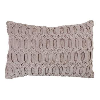 Saro Lifestyle Poly-Filled Smocked Velvet Design Throw Pillow