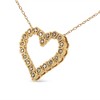Haus of Brilliance 10K Yellow Gold Over Silver 1/2 Cttw Champagne Diamond Heart Pendant Necklace - 4 of 4