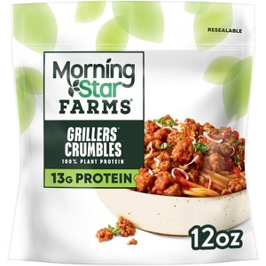 Morningstar Farms Veggie Meal Starters Grillers Frozen Crumbles - 12oz - 1 of 4