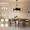 Maxax 24" 6-Light Black and Gold Glass Pendant Light,Modern Wave-Design Ceiling Lighting for Living Room Dining Room Bedroom - 4 of 4
