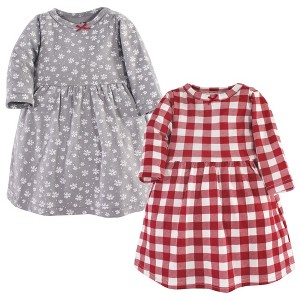 Luvable Friends Hudson Baby Long-Sleeve Dresses 2pk - 1 of 2