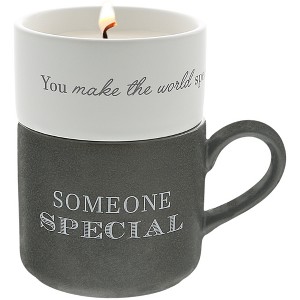 Pavilion Gift Company - Someone Special - Stacking Mug and Candle Set 100% Soy Wax Scent: Tranquility - Flame Candles - 1 of 4