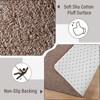 Itopfox Soft Modern Memory Foam Washable Indoor Rug, Non Slip Low Pile Carpet for Living Room, Bedroom, Kids Nursery, Dorm, Home Decor in Brown - 4 of 4
