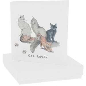 Pavilion Gift Company - Cat Lover - 6mm Sterling Silver Pawprint Stud Earrings - Earrings - 1 of 4
