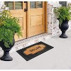 A1HC Natural Coir and Rubber Welcome Floral Design Door Mat, 23" x 38", Heavy Duty Doormats, Black - 4 of 4