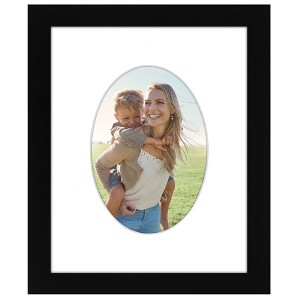 Americanflat 8" x 10" Picture Frame with Mat - Arch, Oval & Wavy Designs - Stylish Decor for Living Rooms, Dorms, Offices & More - 1 of 4