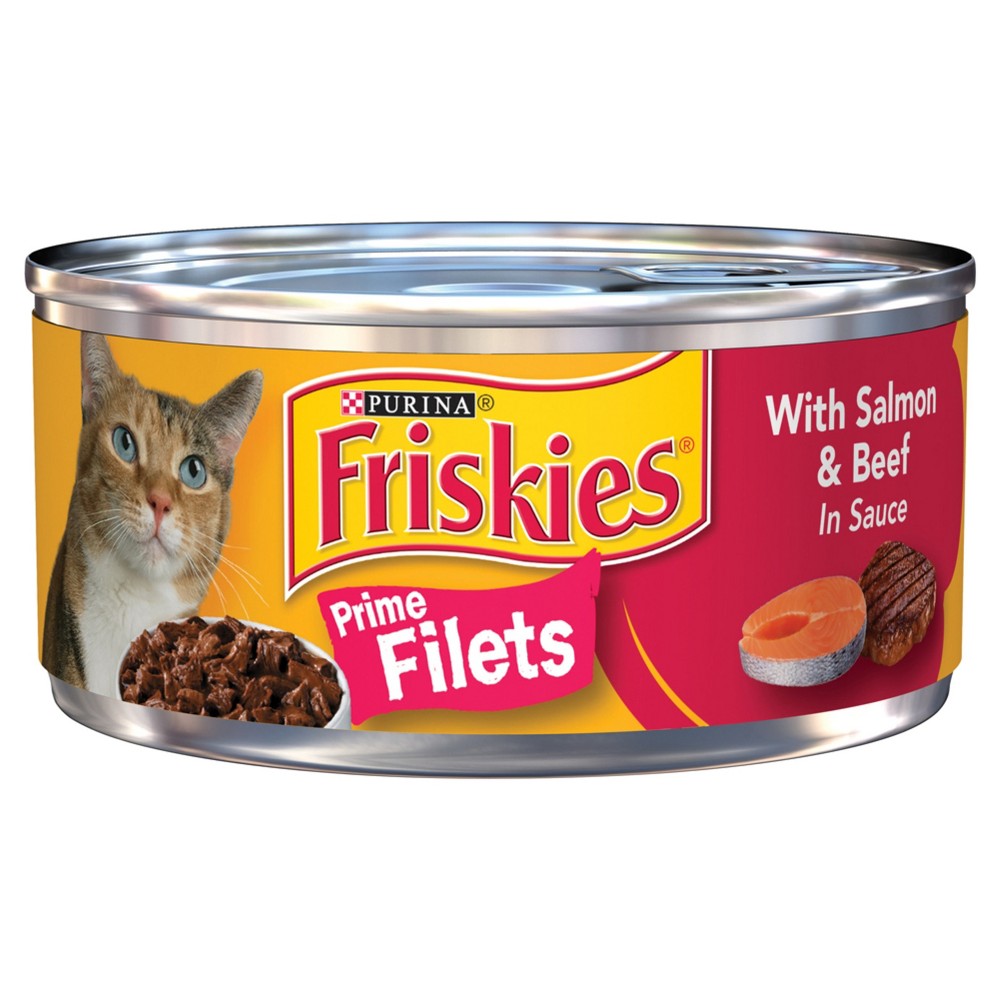 UPC 050000100439 product image for Purina Friskies Prime Filets (Salmon & Beef in Sauce) - Cat Food - 5.5oz Can | upcitemdb.com