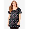 Woman Within Plus Size Perfect Short-Sleeve Scoop-Neck Henley Tunic - 3 of 4
