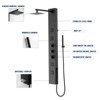 Itopfox Square Rainfall Shower Panel System with Thermostatic, Stainless Steel High Pressure Turbo Body Jets, Waterfall Shower Tower, Handheld Wand - 3 of 4