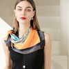 Anna-Kaci Colorful Boho Patterned Satin Scarf with Abstract Print for Neck Hair or Handbag Styling - Yellow - 2 of 4