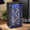 VEVOR Watch Winder, Watch Winder for 6 Men's and Women's Automatic Watches, with 6 Super Quiet Japanese Mabuchi Motors, Blue Light and Adapter - 2 of 4