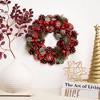 Northlight Pinecone, Berry and Ball Ornament Glittered Artificial Christmas Wreath - 13" - Unlit - 3 of 4