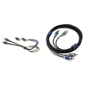 Kicker 46KISL K-Series Interconnect, Speaker Wire To RCA Adapter w/ 46QI23 3 Meter 2-Channel Signal Cable - 1 of 4