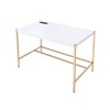 Metal & Synthetic Wood Modern Rectangular Writing Desk with USB Port - 4 of 4
