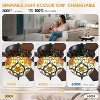 52" Vintage Ceiling Fan Featuring a Beautiful Tiffany-Style Stained Glass Lamp and Weathered Wood Blades. - 2 of 4