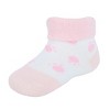 CTM Infant's Soft & Fancy Solid and Patterned Socks (3 Pack) - 4 of 4