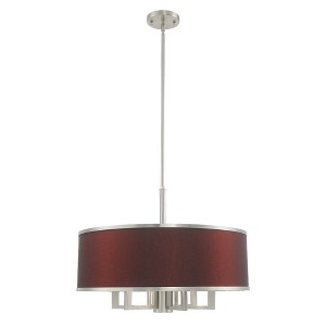 Livex Lighting Park Ridge 6 - Light Chandelier in  Brushed Nickel - 1 of 4