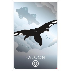 Trends International Marvel Heroic Silhouette - Falcon Framed Wall Poster Prints - 1 of 4