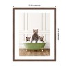 Kate and Laurel Three Bear Cubs in Transitional Bathtub by Amy Peterson Framed Wall Art Print, 27 x 34, Florence Medium Brown - 2 of 4