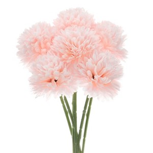 Unique Bargains Plastic Silk Durable Artificial Chrysanthemum Ball Flowers 11" - 1 of 4