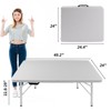 VisioGear Small Outdoor Folding Table with Handle, Portable Outdoor Folding Table for Travel, Camping, White, 49.21"*24"*29" - 3 of 4