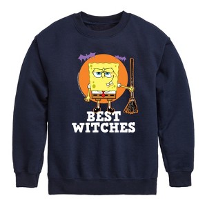 Boys' - SpongeBob SquarePants - Best Witches Graphic Long Sleeve Fleece Sweatshirt - 1 of 4