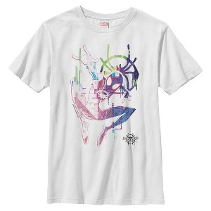 Boy's Marvel Spider-Man: Into the Spider-Verse Rainbow Watercolor T-Shirt - 1 of 4