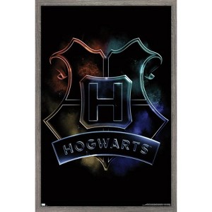 Trends International Harry Potter - Hogwarts Crest Magic Framed Wall Poster Prints - 1 of 4