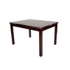 Royal Hampton 5pc Dining Table Set, Black Faux-Leather, Faux Marble, Cherry Brown - 3 of 4