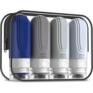 6oz Toiletry Bag Large Travel Bottles for Toiletries, BPA Free Leak Proof Tubs Refillable Liquid Traveler Accessories - 1 of 4