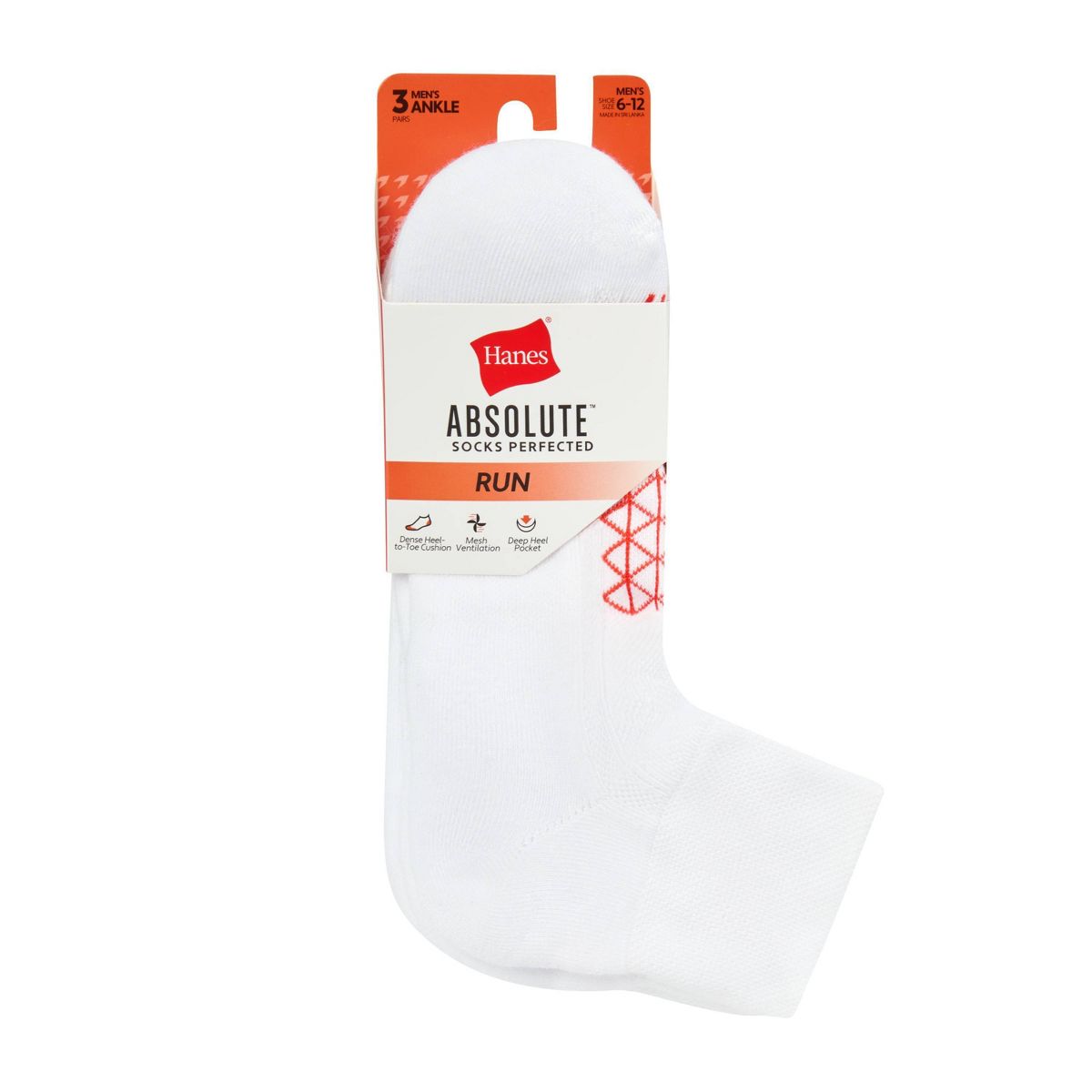 Hanes Men's Absolute Run Ankle Socks 3pk - thumbnail 9