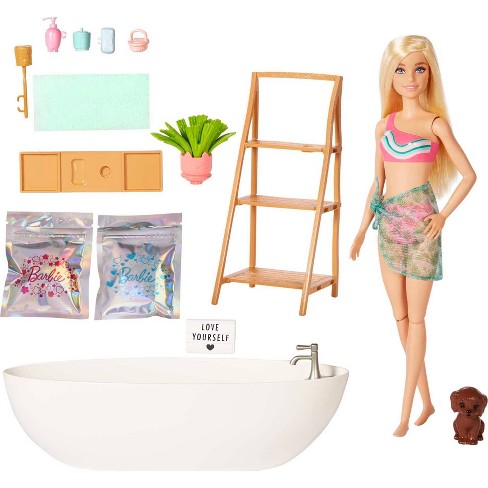 Barbie Doll & Bathtub Playset - Confetti Soap & Accessories