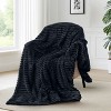 Cozy Soft Striped Fleece Blankets Decorative Plush Luxury Ribbed Warm Blanket for Couch, Sofa, Chair & Bed  - Lux Decor Collection - 2 of 4