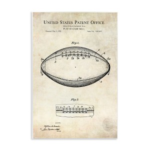 Stupell Industries American Football Sports Blueprint Wall Plaque Art - 1 of 4