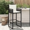 vidaXL Garden Bar Stool Black, Cream White - 2 of 4