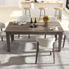 Okak 106.3IN Vintage Dining Table, Extendable Kitchen Table with Long Tabletop, Folding Table for Party, Celebration, Meetings, Dark Oak - 2 of 4