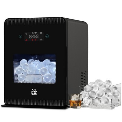 Etust Ice Ball Maker Machine with Ice Scoop & Self-Cleaning - 188 Pcs/24h, Sphere Ice Maker for Home/Bar/Party,Black