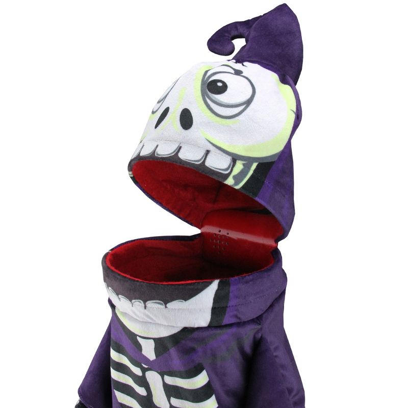 Northlight Musical Animated Skeleton Children's Halloween Trick or Treat Bag, 6 of 9