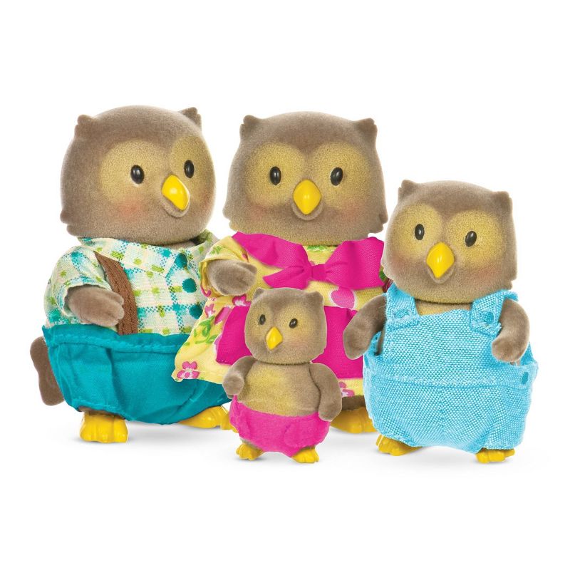 Li&#39;l Woodzeez Miniature Animal Figurine Set - Whooswhoo Owl Family, 4 of 6