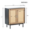 Sideboard Buffet Cabinet Kitchen Accent Storage Cabinet With Rattan Doors For Dining Room Living Room - 2 of 4